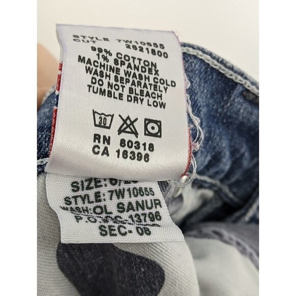 Lucky Brand Classic Rider Crop Jeans Dungarees Womens Sz 6/28 (MEAS 28 X 22) - Picture 5 of 11